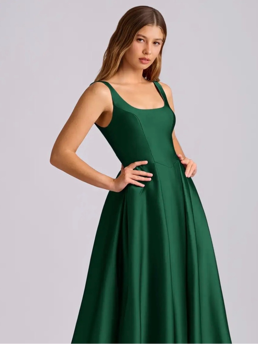 Azazie Verina long gown formal dark green 2   👗 gorgeous.  NWT! New